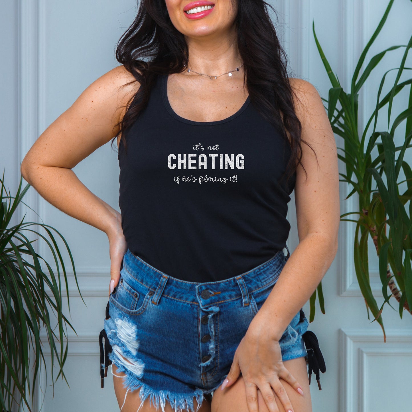Swinger Clothes Tank It's Not Cheating If He's Filming, HOTWIFE Sex Shirt, Gift for Swingers, Sexy Lifestyle Top, upside down pineapple