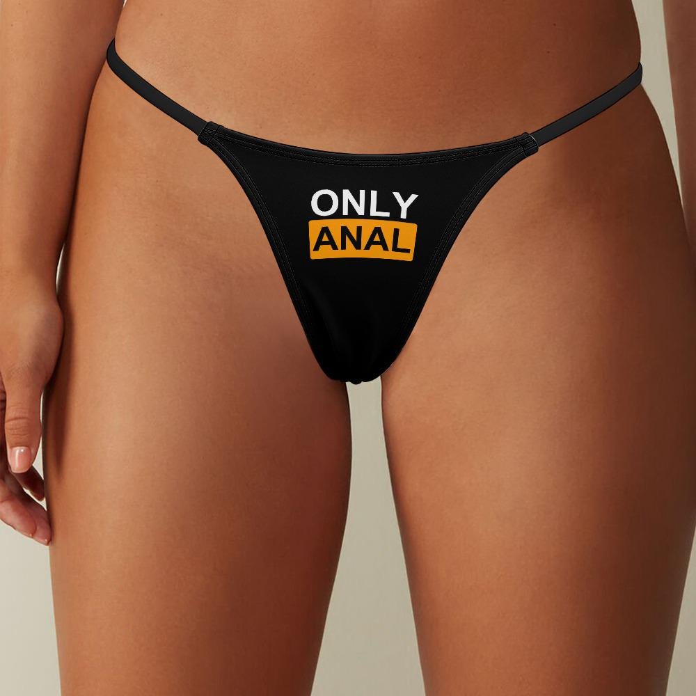 ONLY ANAL Thong | Anal Only Panty | Sexy Underwear for Roleplay & Adult Fun, anal slut gift for hot wife and horny girlfriends, gag gift sex