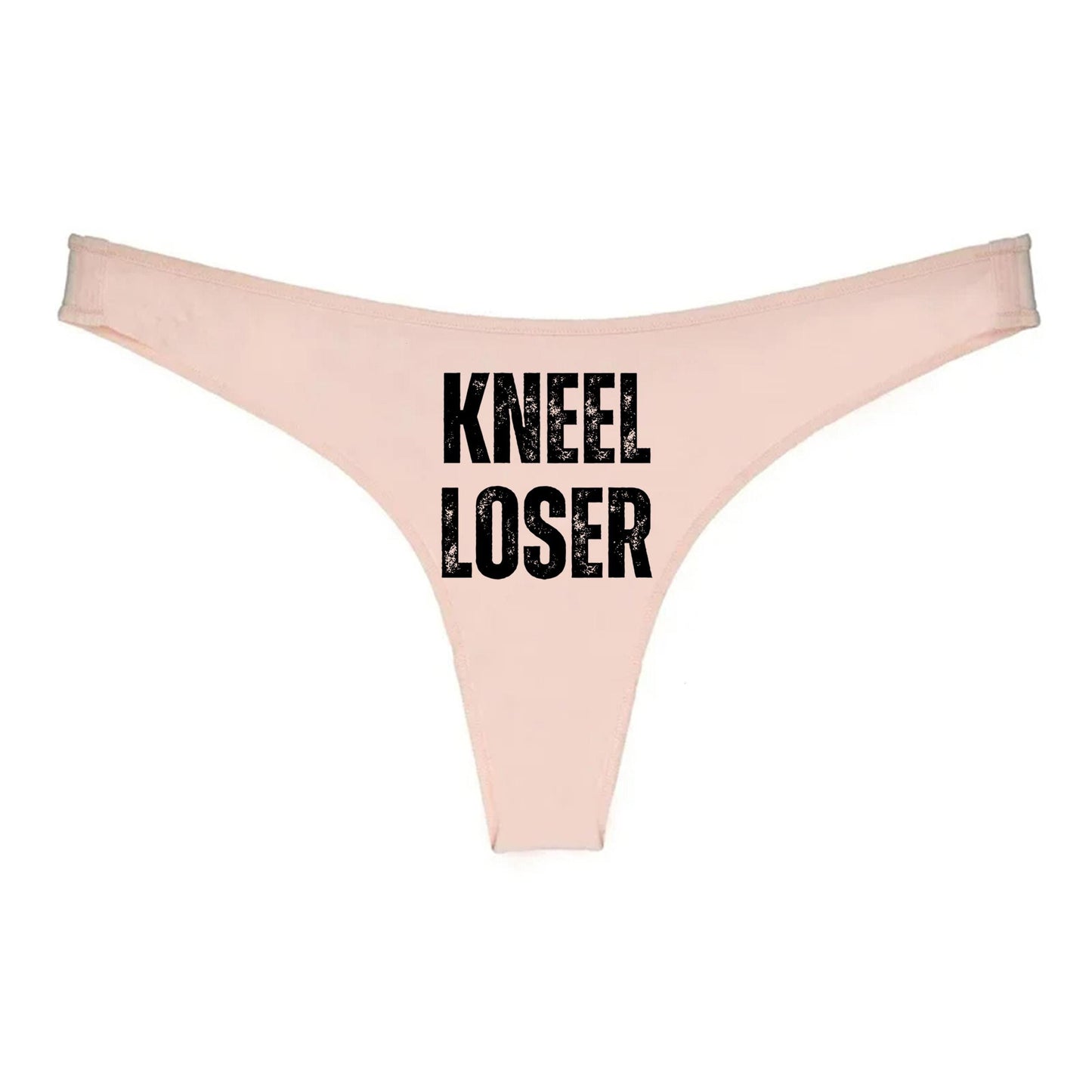 Kneel Loser Thong | Femme Domme, Hotwife lifestyle QoS Panties, Sexy Gift Idea for Wife, Queen of Spades, Surprise Him Underwear