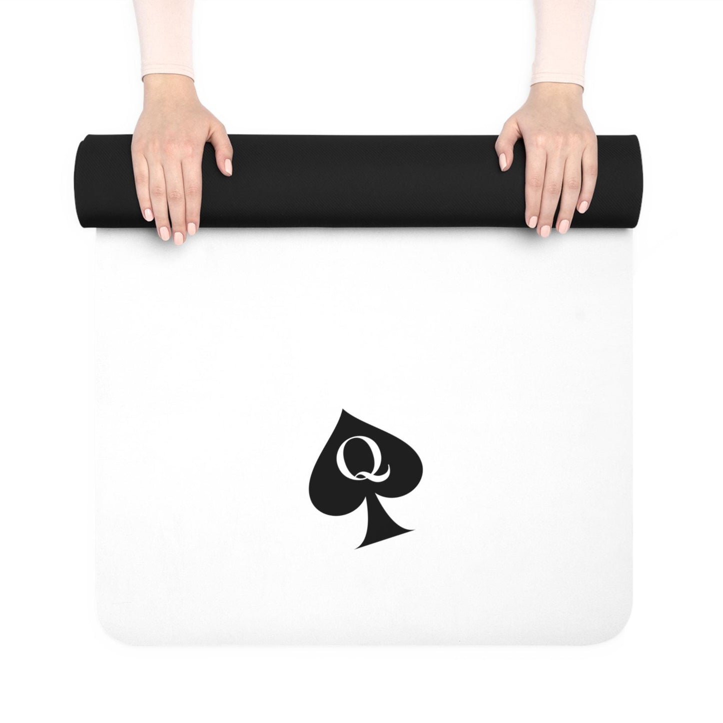 Queen of Spades Yoga Mat 24x72, QoS Hotwife Lifestyle Workout Mat, Swinger BDSM Gift, Non-Slip Fitness Mat for Gym Home Exercise, gift idea
