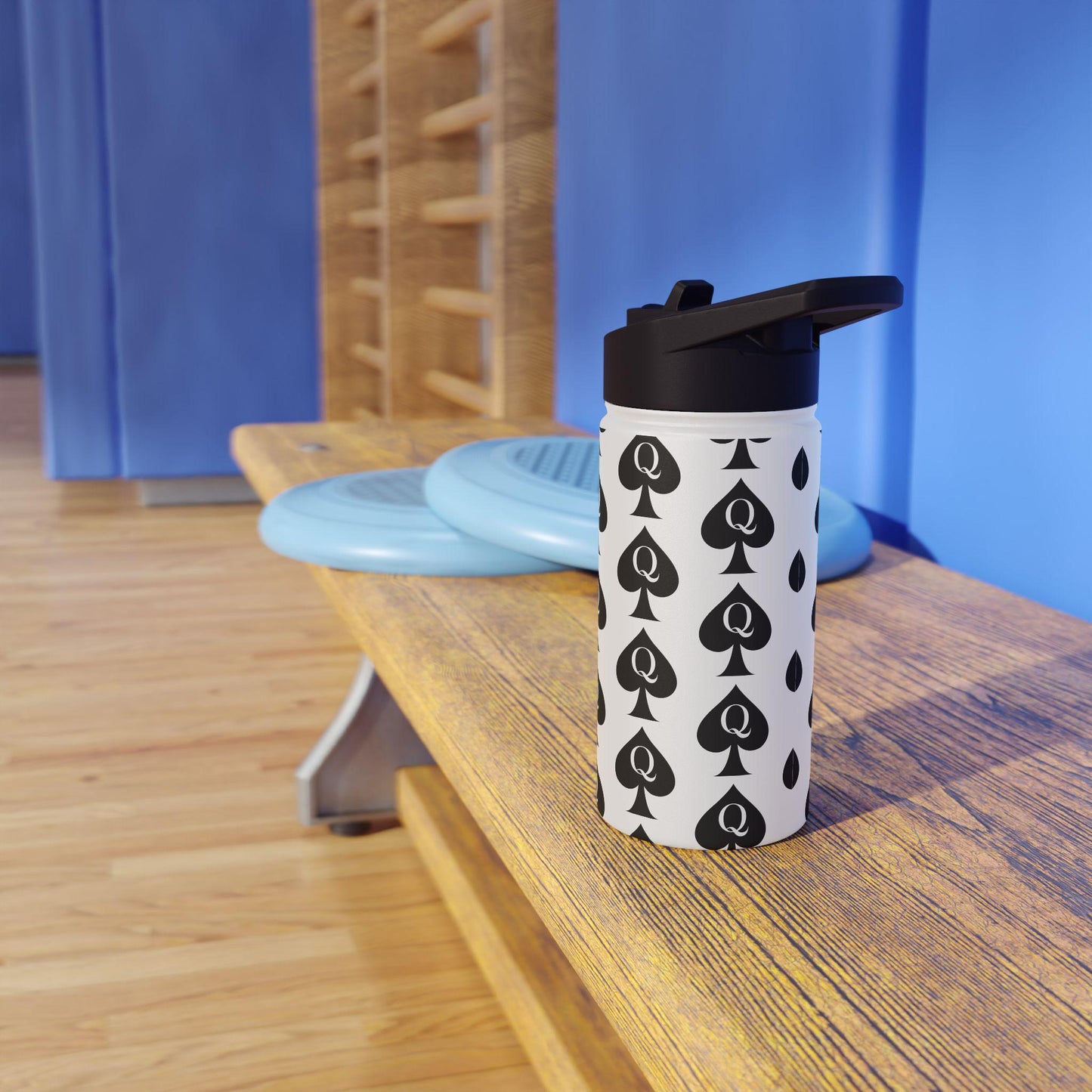 Queen of Spades Stainless Steel Water Bottle QOS Hotwife Lifestyle Cuck Bull Symbol 12oz 18oz 32oz Twist Lid Insulated Swinger Gift