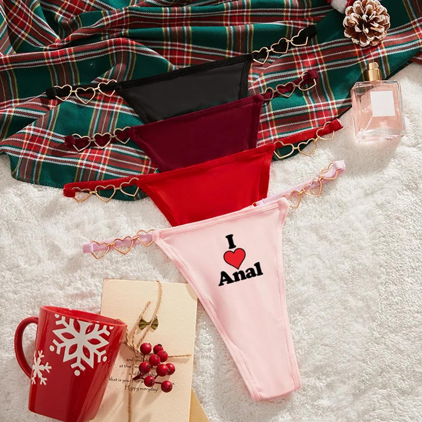 I LOVE ANAL underwear| I heart Anal sex Sexy Underwear for Roleplay & Adult Fun, anal slut gift for hotwife and horny girlfriends, gag gift