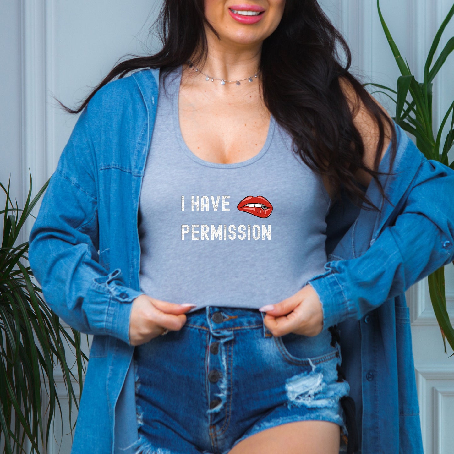 I have Permission HOTWIFE, Queen of Spades, QOS, Swinger Clothes Tank Top, Swinger shirt, Swinger Gift, sexy shirt, Swinger Lifestyle