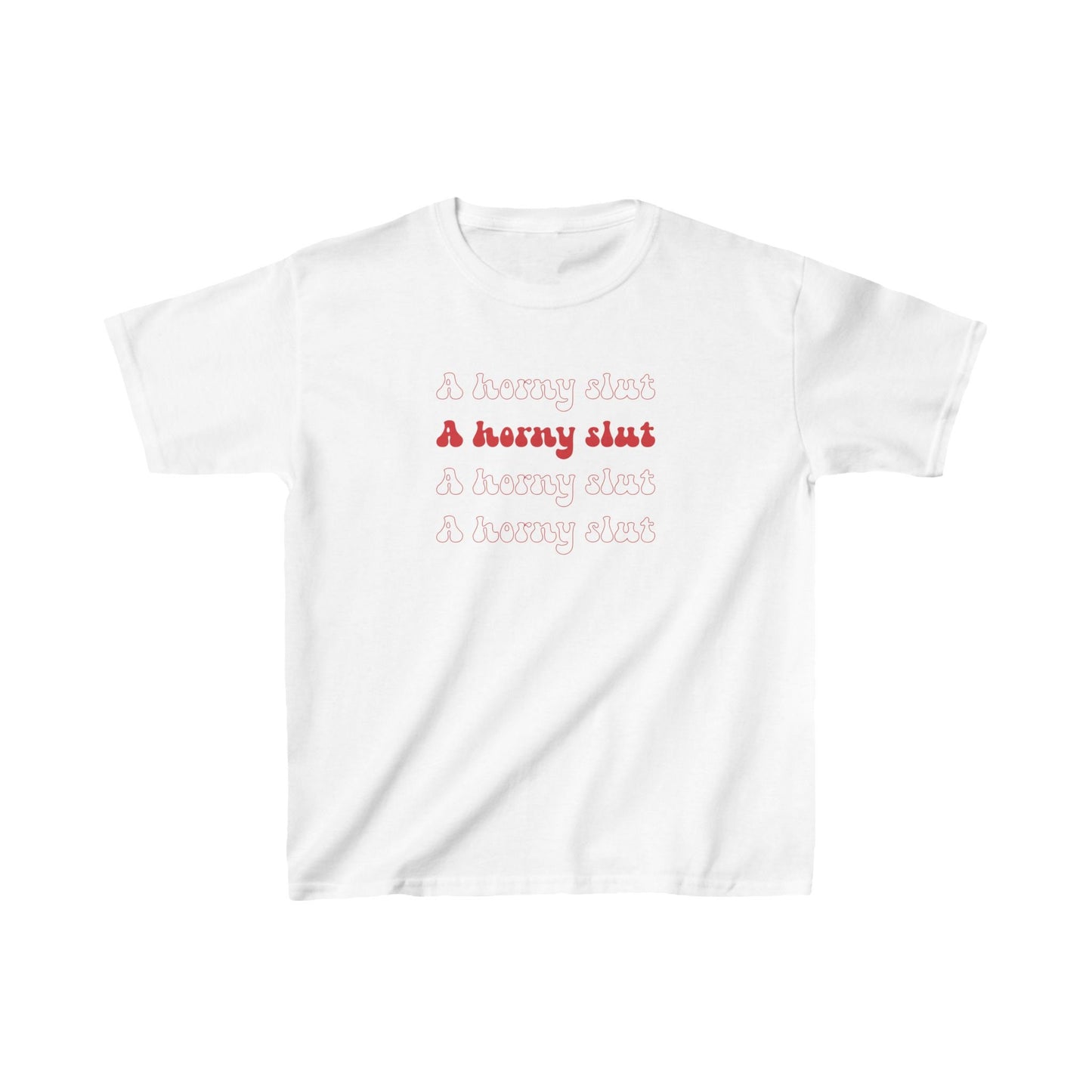 I am a Horny Slut cute sexy baby Tshirt, Naughty gift for partner trendy T-shirt, Adult Humor tee, naughty crop,women sex shirt, Slutwear