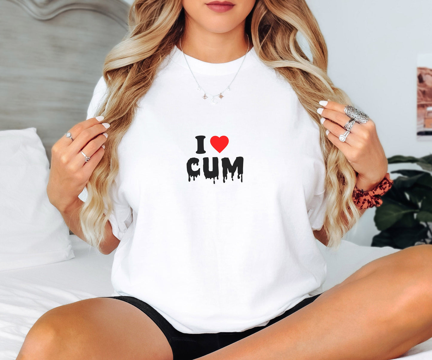 I Love CUM T-shirt, Naughty & Sexy Graphic Tee for Bold Hotwife MILF, Flirty slut Shirt, sassy gag tshirt, sex tshirt, gag gift adult