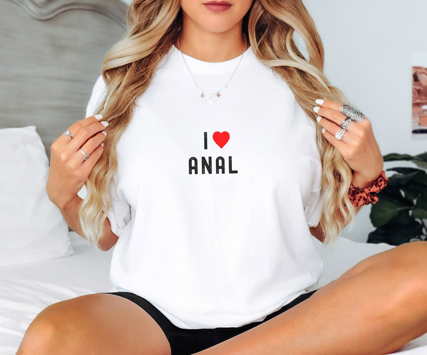 I Love Anal T-shirt, Naughty & Sexy Graphic Tee for Bold Hotwife MILF, Flirty anal slut Shirt, sassy, I heart anal tshirt, anal sex tshirt