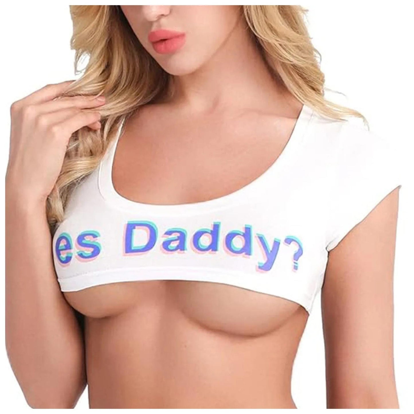 Yes Daddy ultra crop top | Sexy Tee | Gift for Daddy's Girl, roleplay, ddlg roleplaying, swinger lifestyle Women, Trendy Tshirt BDSM