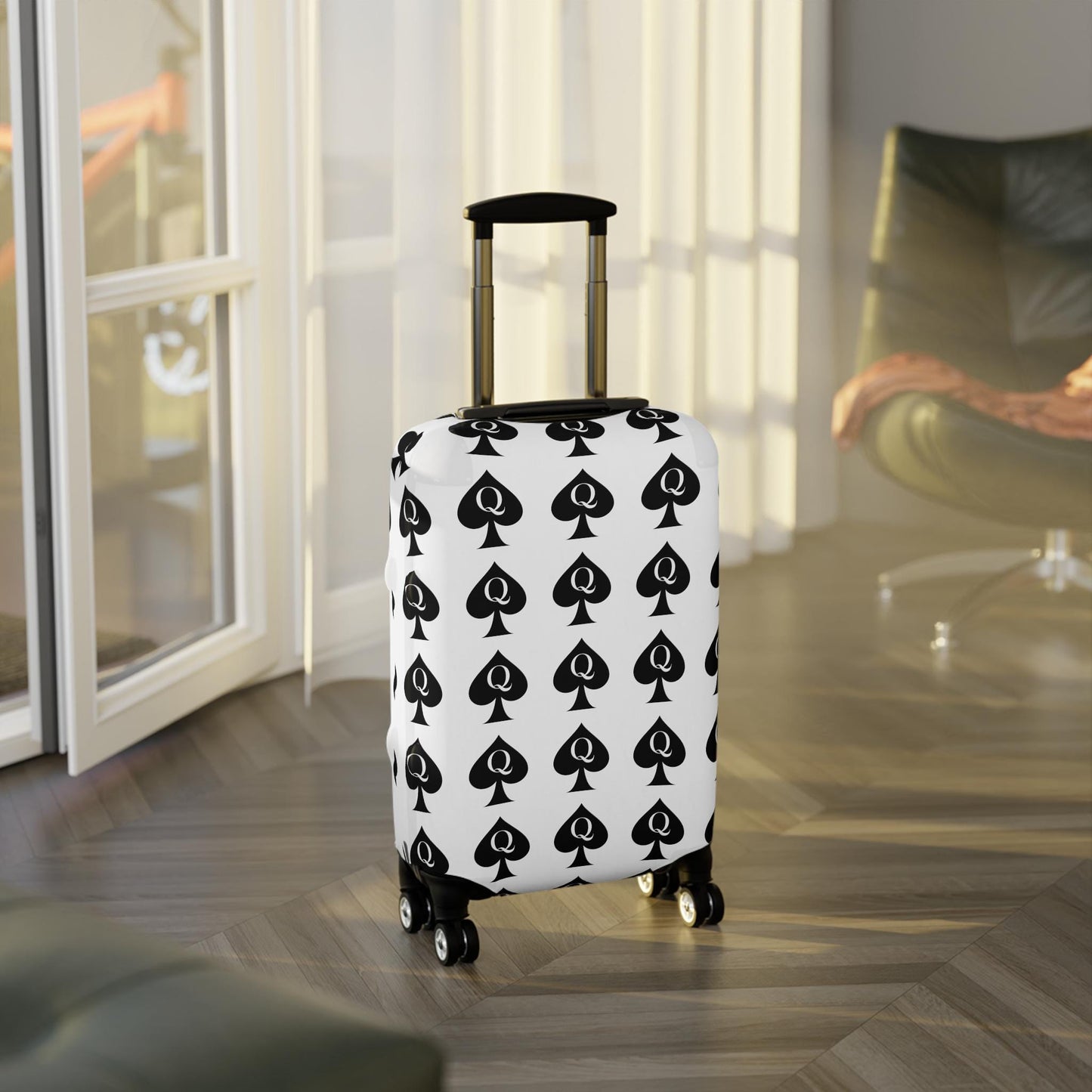 Queen of Spades Luggage Cover | QOS Hotwife Travel Protector, BBC Lifestyle Suitcase Wrap, Swinger cruise Gift for Her, Pineapple Vacation