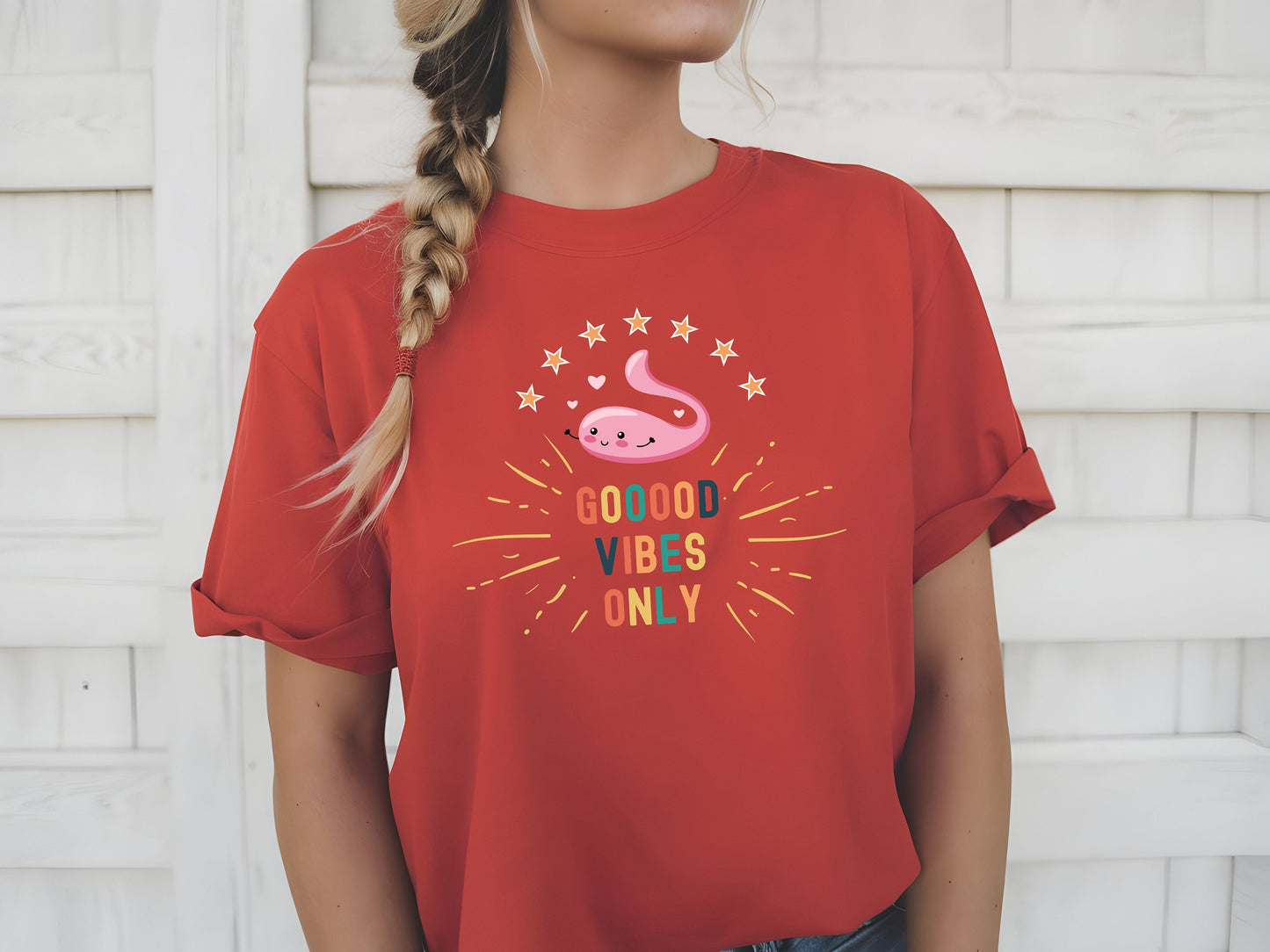 Funny Vibrator Tshirt Good Vibes Only Dildo Tee | Naughty Humor Adult Shirt, Bach Party Gag Gift for Fun Lovers, Horny women, hotwife MILF