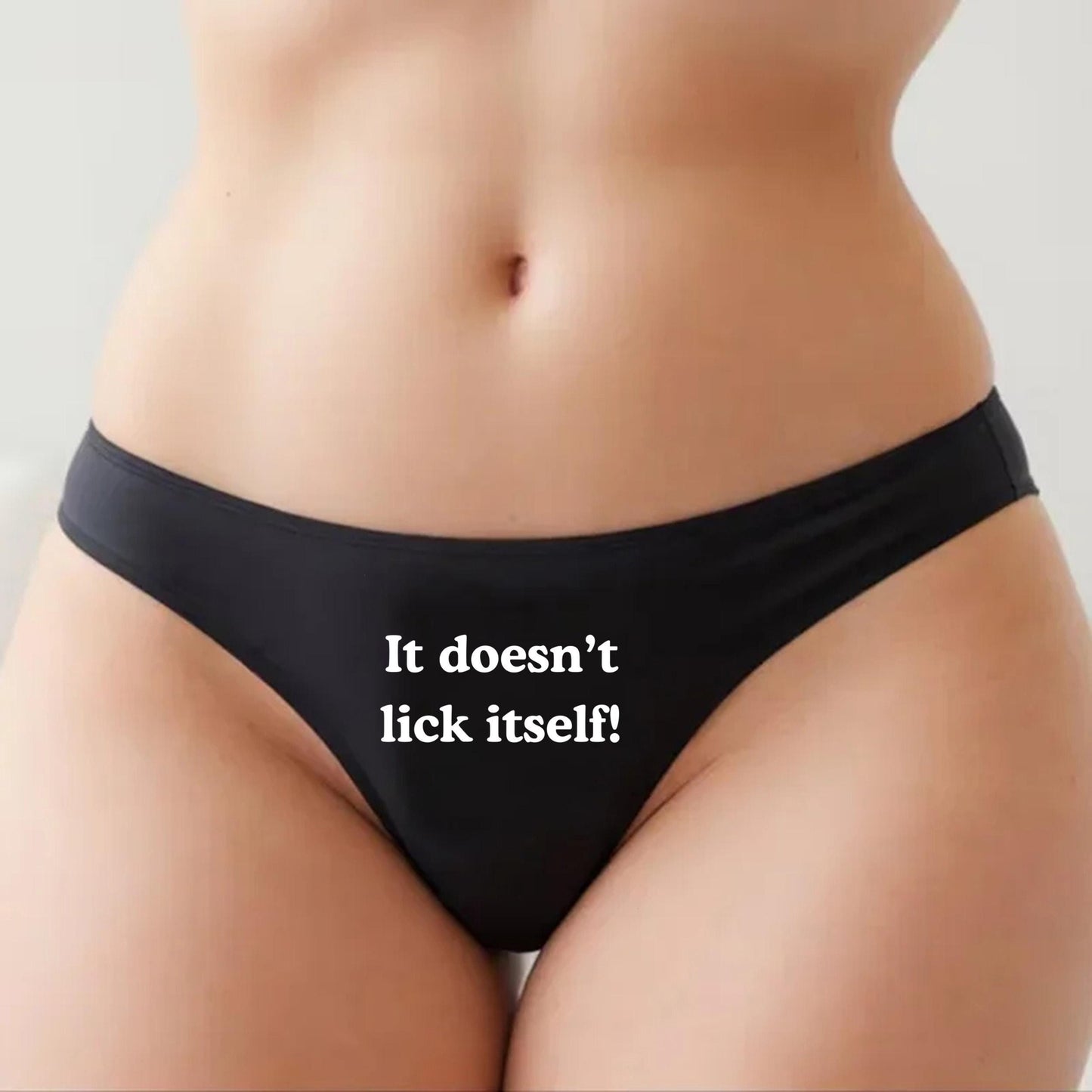 it doesnt lick itslef Thong | Oral love Hotwife lifestyle QoS Panties, Sexy Gift Idea for Wife, Queen of Spades, Surprise Him Underwear