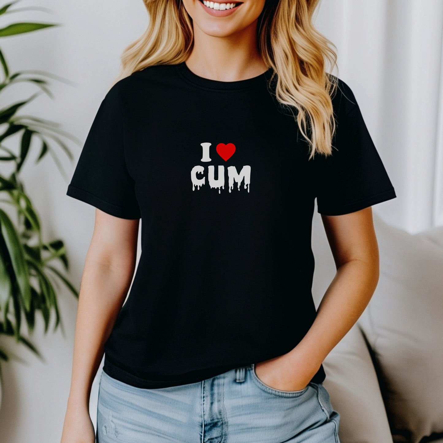 I Love CUM T-shirt, Naughty & Sexy Graphic Tee for Bold Hotwife MILF, Flirty slut Shirt, sassy gag tshirt, sex tshirt, gag gift adult