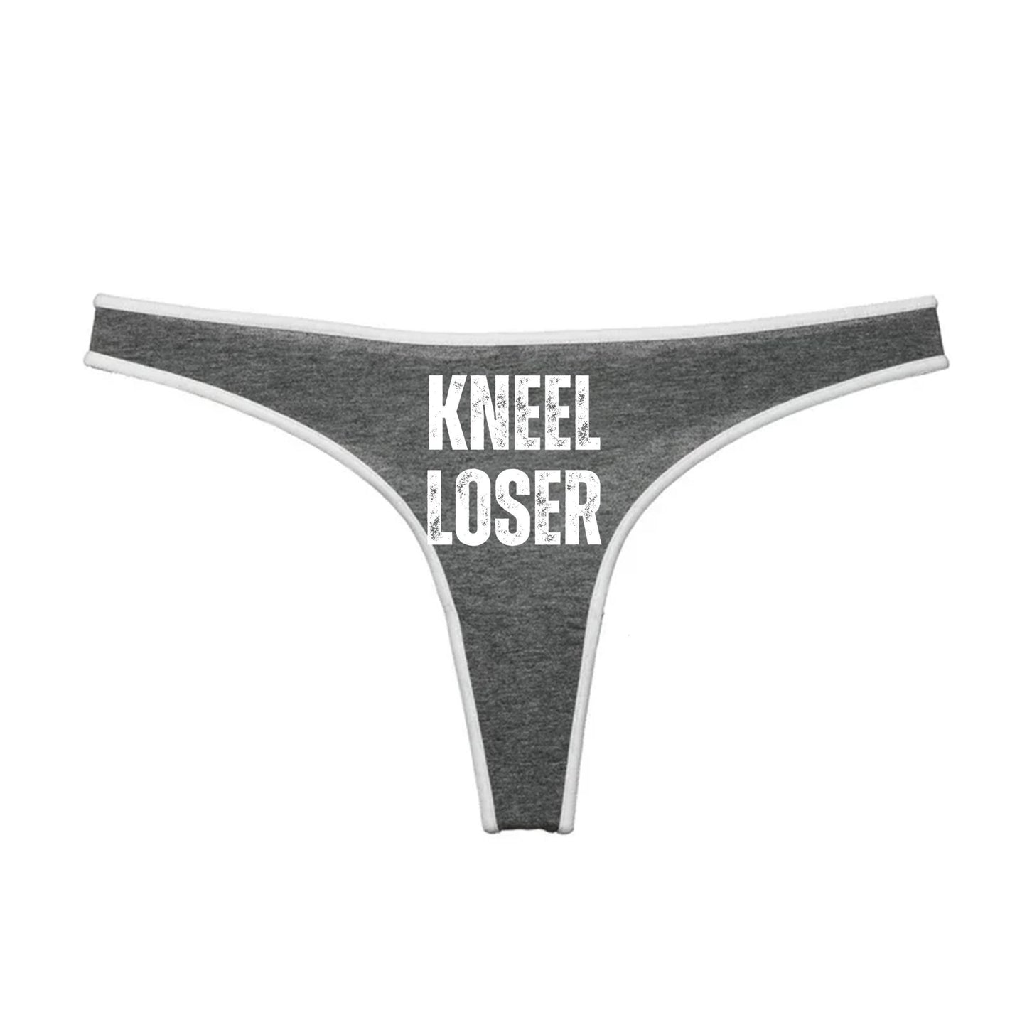 Kneel Loser Thong | Femme Domme, Hotwife lifestyle QoS Panties, Sexy Gift Idea for Wife, Queen of Spades, Surprise Him Underwear