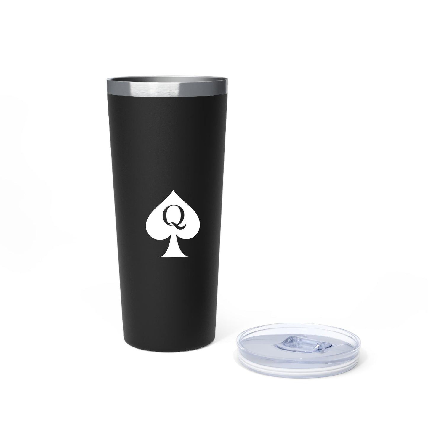 Queen of Spades Copper Vacuum Tumbler 22oz QOS Hotwife Lifestyle Cuck Bull Stainless Steel Insulated Mug with Lid BPA Free Swinger Gift