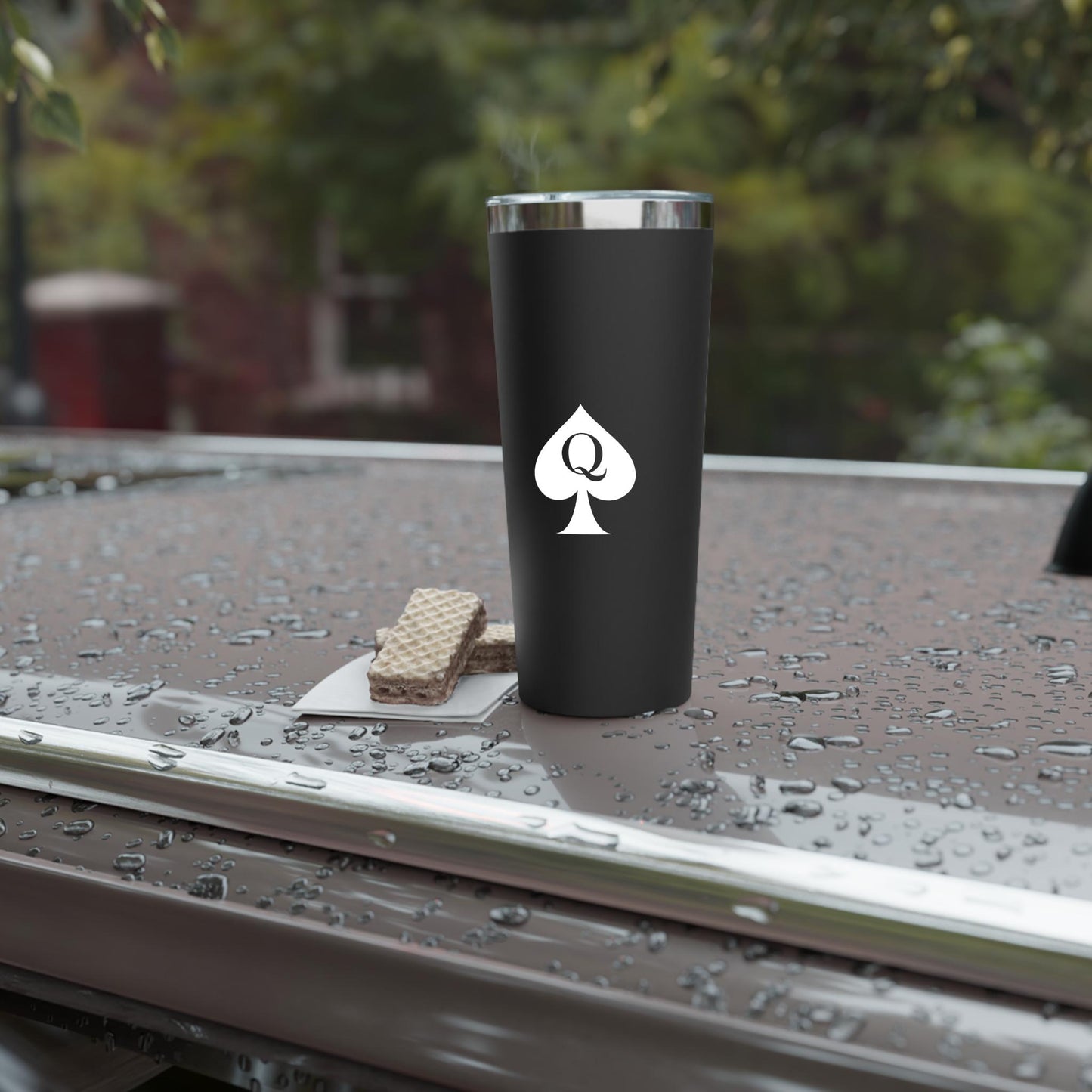 Queen of Spades Copper Vacuum Tumbler 22oz QOS Hotwife Lifestyle Cuck Bull Stainless Steel Insulated Mug with Lid BPA Free Swinger Gift