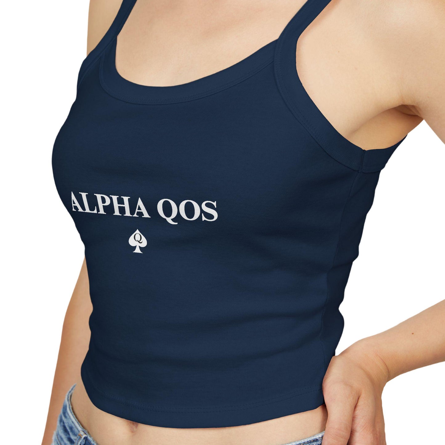 Alpha QOS Hotwife Spaghetti strap crop top, Queen of Spades, Cuck, BBC Only, sexy Gift idea for her, wife, girlfriend, date night idea