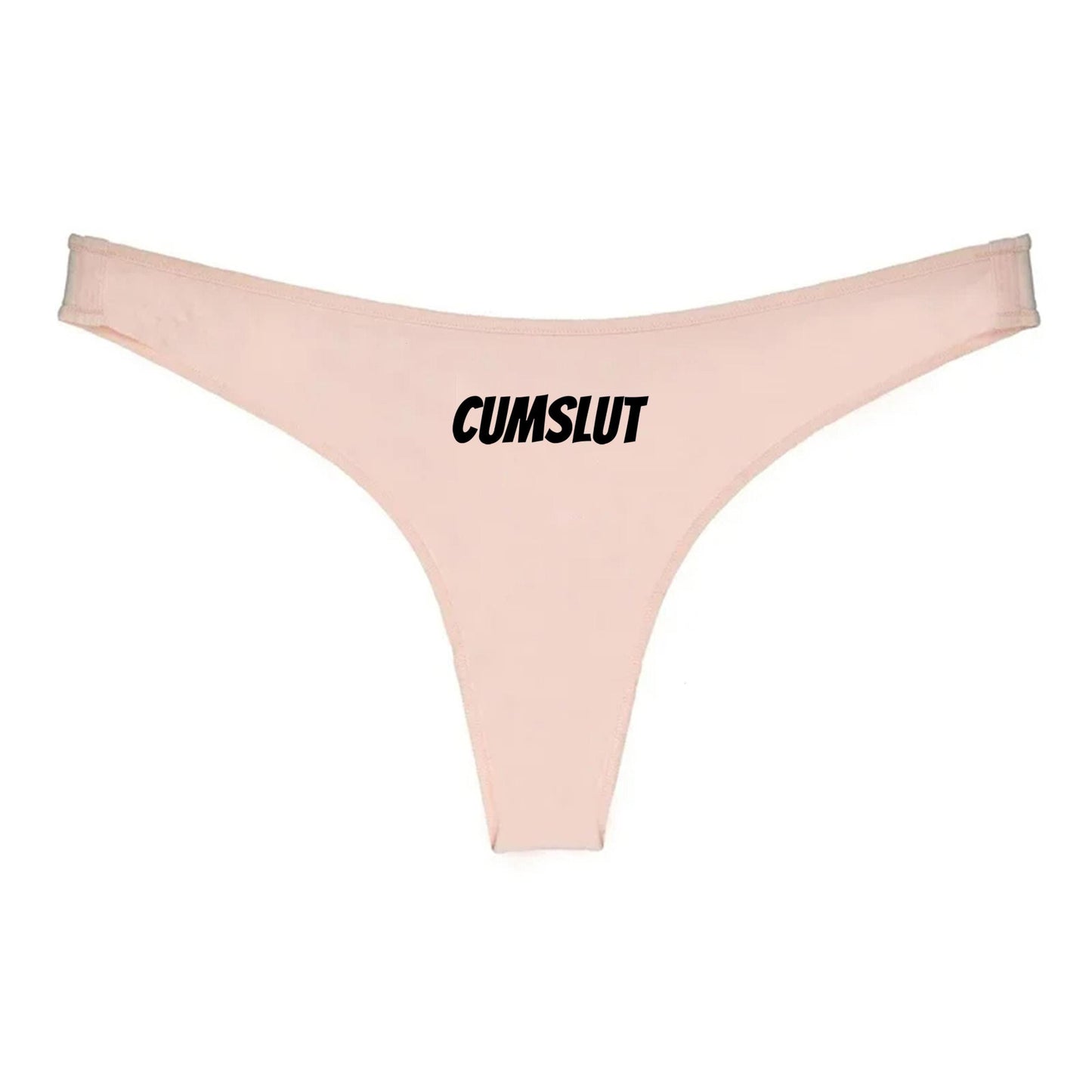 CumSlut Thong | I love Cum Swallow, Hotwife lifestyle QoS Panties, Sexy Gift Idea for Wife, Queen of Spades, Surprise Him Underwear