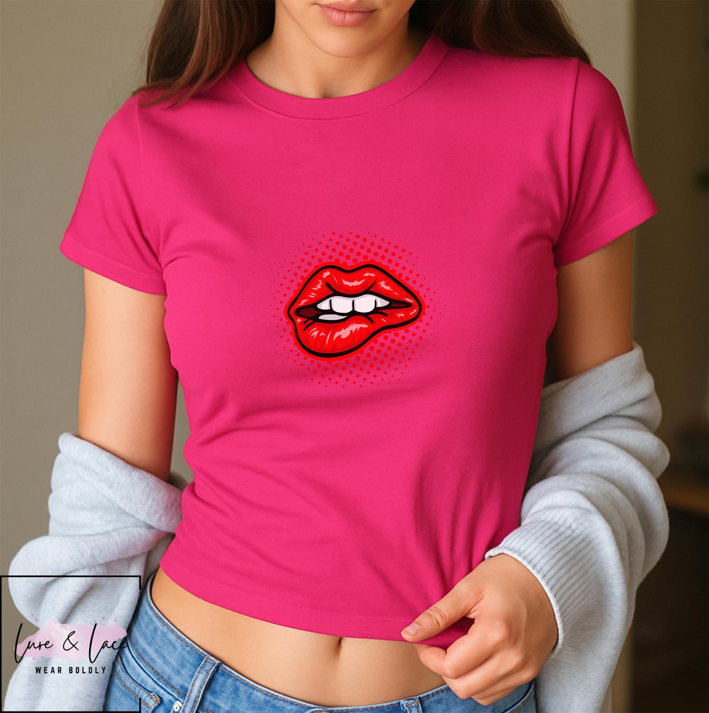 Sexy lips Tshirt Sexy Y2K Cute baby Tee, aesthetic Gift idea for her, girlfriend, wife, Naughty funny couple shirt crop top date night idea