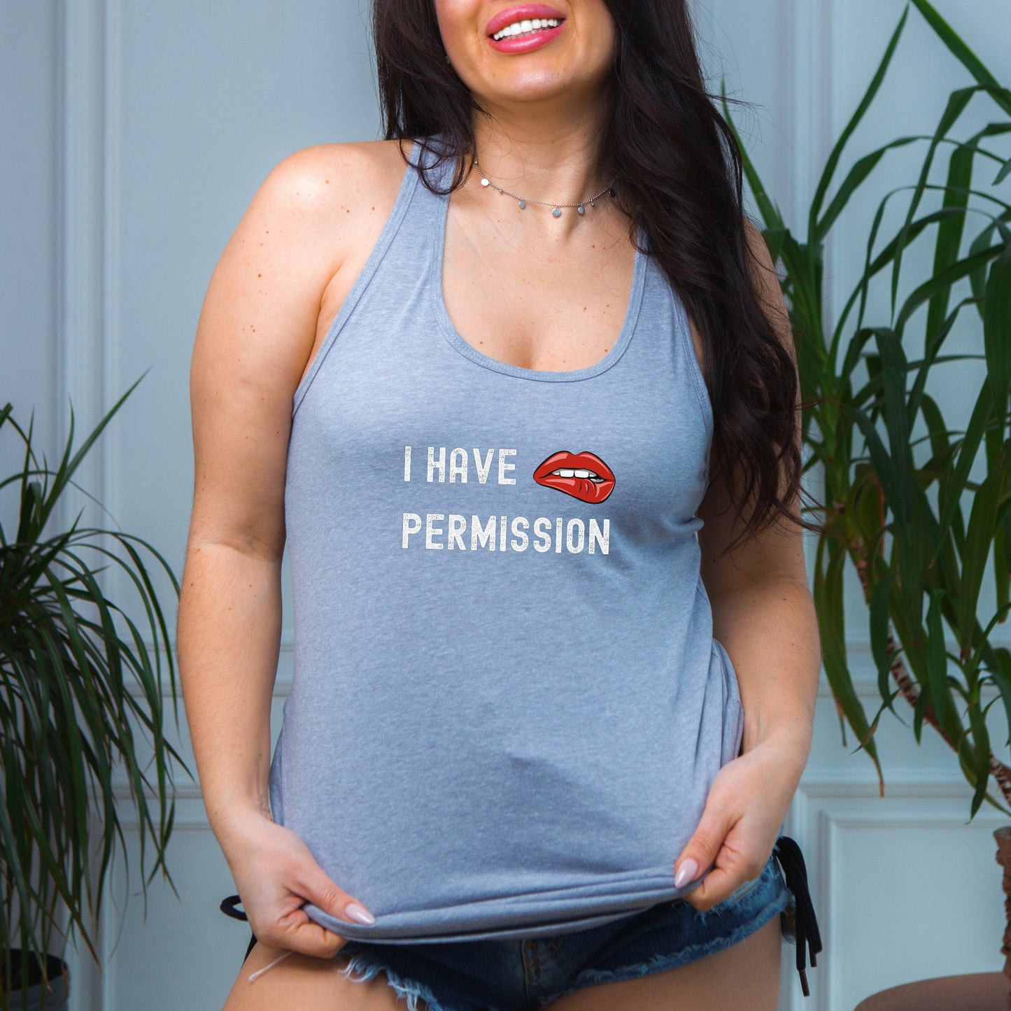 I have Permission HOTWIFE, Queen of Spades, QOS, Swinger Clothes Tank Top, Swinger shirt, Swinger Gift, sexy shirt, Swinger Lifestyle