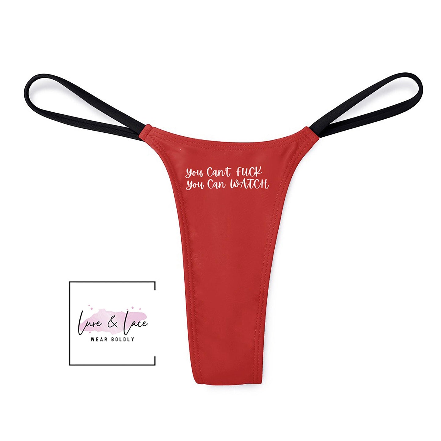 You Can't Fuck You Can Watch Sexy Thong G-String, Naughty Lingerie Panties, Hotwife Lifestyle, Queen of Spades