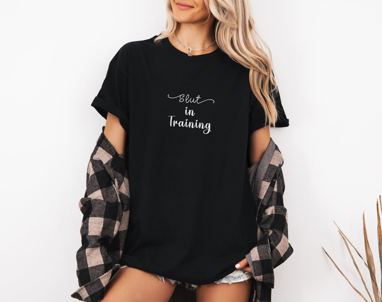 Slut in Training Tshirt, Naughty Tshirt for fun, Gag Gift, Adult Humor T-shirt, MILF hotwife Shirt, naughty gift for her, Bachelorette