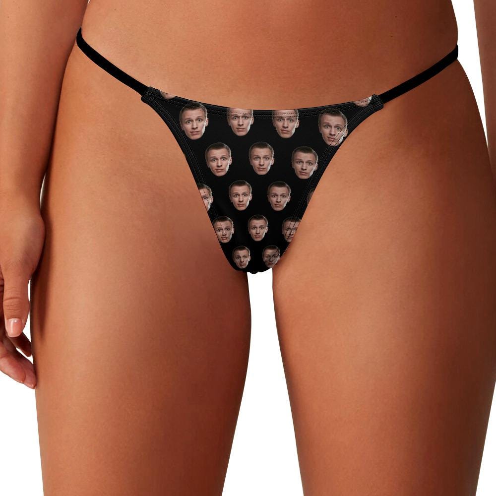 Custom Face Thong from photo, Customized panties gift for Her Anniversary, Valentine- Gift idea for wife Girlfriend Sexy Funny Lingerie