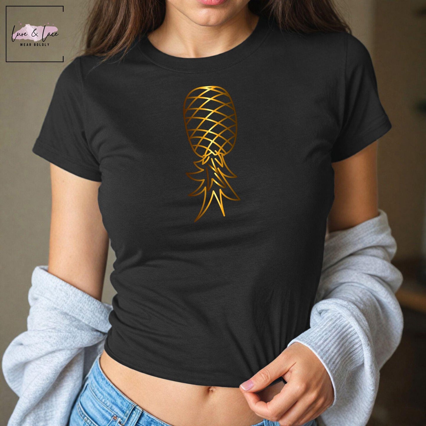 Upside pineapple Tshirt, swinger lifestyle Sexy Y2K Cute baby Tee, aesthetic Gift idea for her, wife, girlfriend, Naughty funny couple shirt