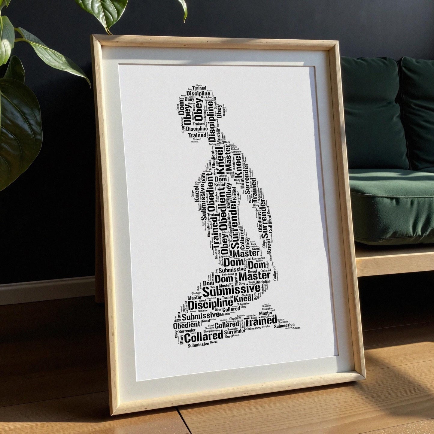 Kneeling Submissive Poster BDSM Wall Art, Kinky Submissive Decor, Femsub Quote Print, Sub Lifestyle Gift, Erotic Kink Art Print