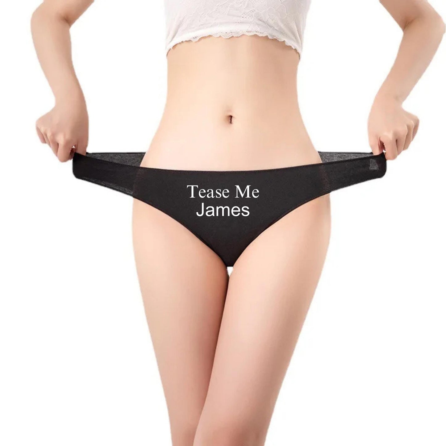 Custom Women Underwear, Funny thong Gifts for Her, Girlfriend, Tease me Sexy panty ,Personalized Thong Face, Valentines, Anniversary Wife