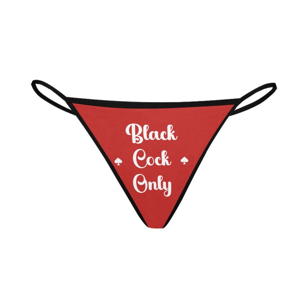 Black Cock Only sexy Thong| Queen of Spades, QOS BBC Only Hotwife G-String Panties, Cuckold fantasy Clothing, Swinger lifestyle Underwear