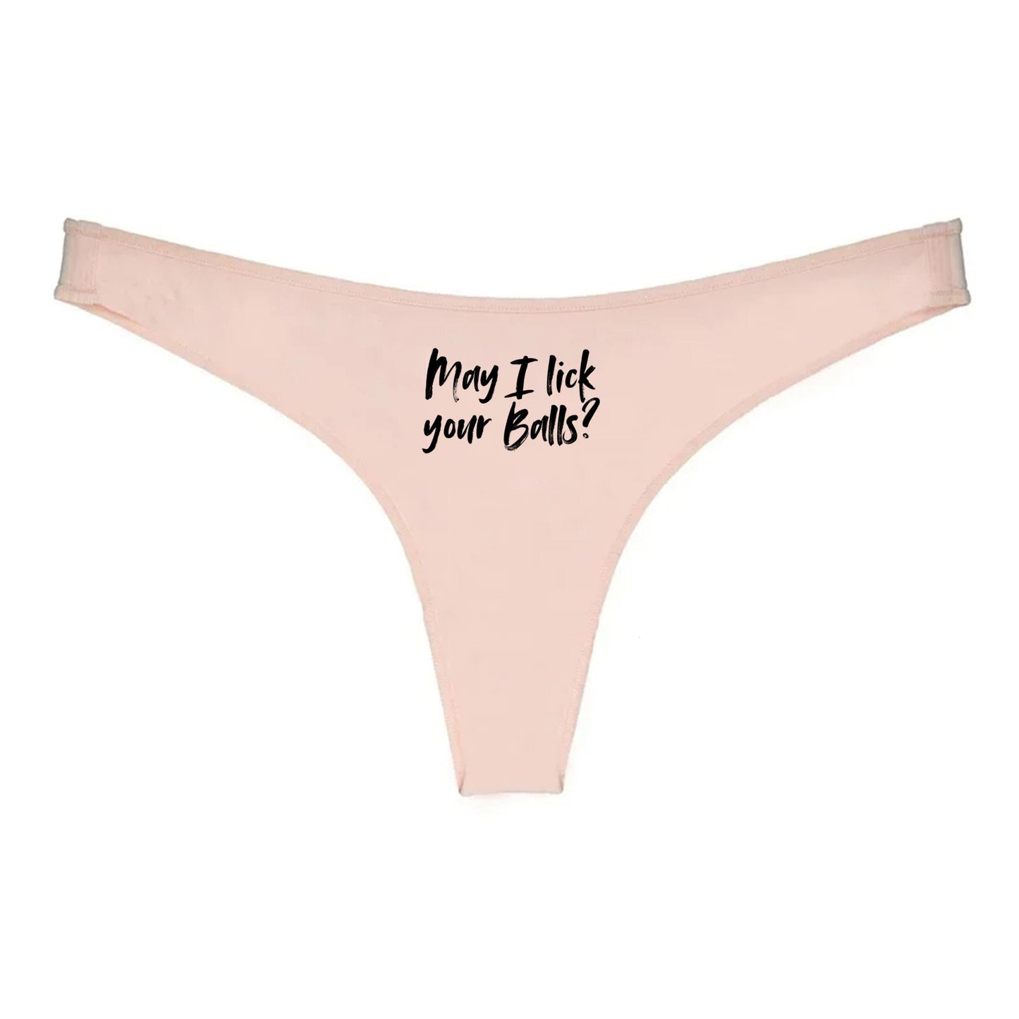 May I lick you balls Thong | Oral cock Hotwife lifestyle QoS Panties, Sexy Gift Idea for Wife, Queen of Spades, Surprise Him Underwear