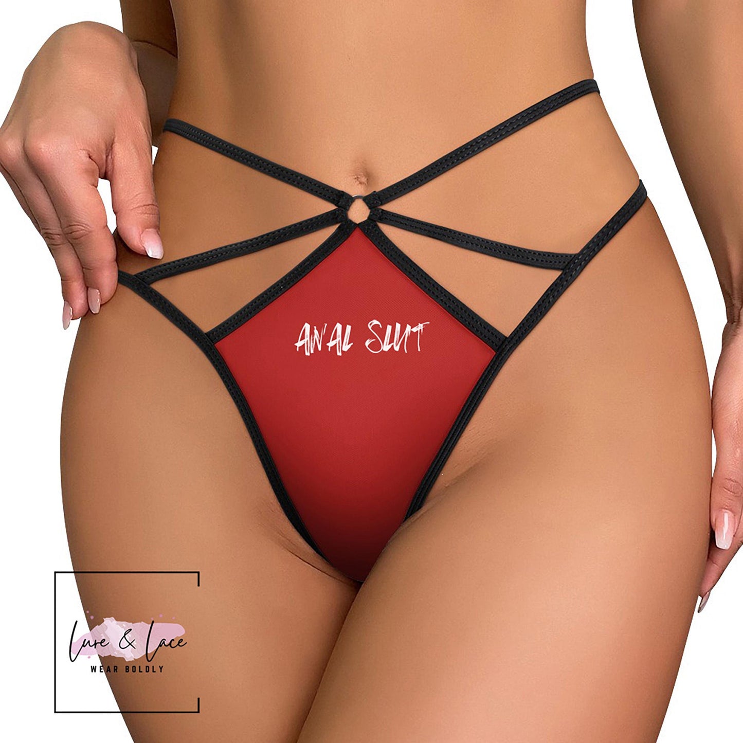 Anal Slut Sexy Strappy Thong G-String, Anal Only Naughty Lingerie Panties, Date Night Underwear