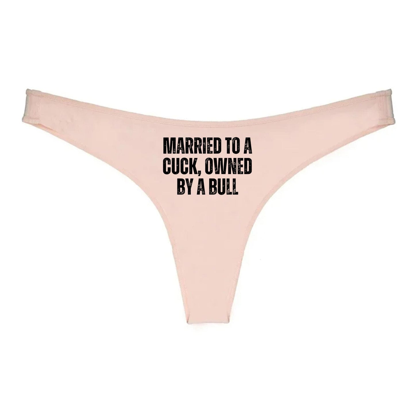 Married to a cuck owned by a bull Thong | Hotwife lifestyle QoS Panties, Sexy Gift Idea for Wife, Queen of Spades, Surprise Him Underwear