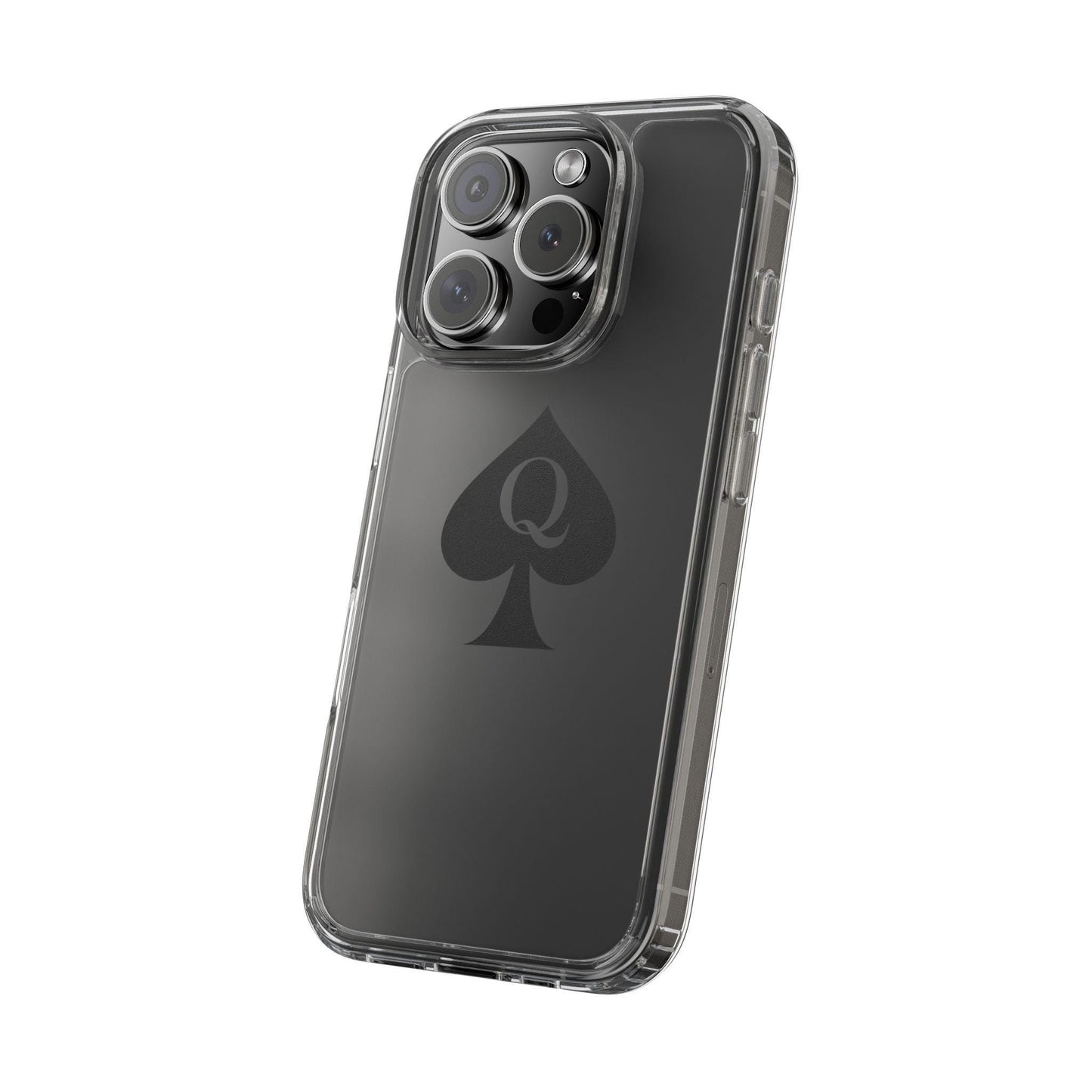 Queen of Spades Clear Phone Case iPhone Samsung , QOS Hotwife Lifestyle Symbol, Cuck Bull Swinger Design, Lightweight Protective Cover