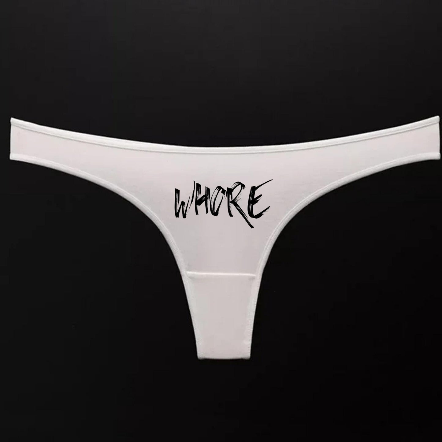 Whore Thong | Hotwife lifestyle QoS Panties, Sexy Date Night Gift Idea for Wife Girlfriend, Queen of Spades, Surprise Him Underwear
