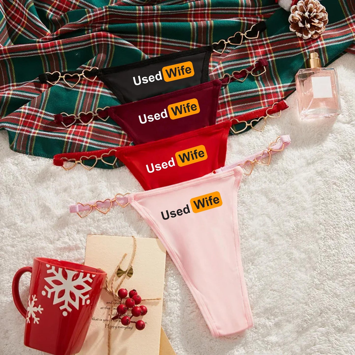 Used Wife Thong Hotwife Gstring Queen of Spades | QoS panties| Bull BBC sexy underwear gift for her | Pineapple Swinger Clothing Lifestyle