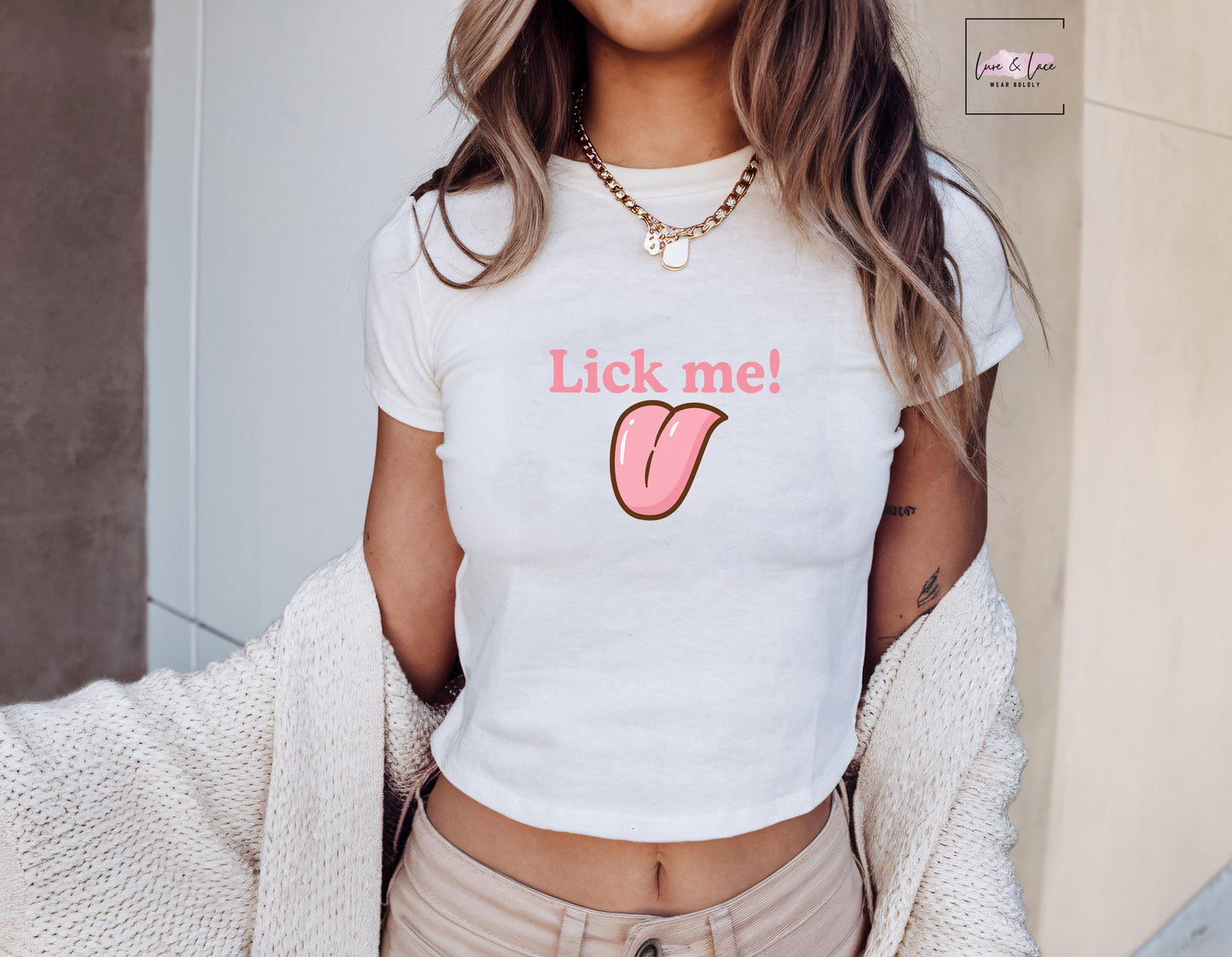 Lick Me Tshirt Sexy Y2K Cute baby Tee, aesthetic Gift idea for her, Naughty funny couple shirt, oral lover date night idea surprise