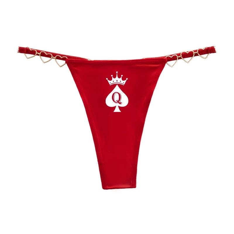 Hotwife sexy G-String | Queen of Spades hot wife Thong, Panty Gift Her, Underwear ,QoS, gift Wife, Sex panties MILF Swingers Pineapple