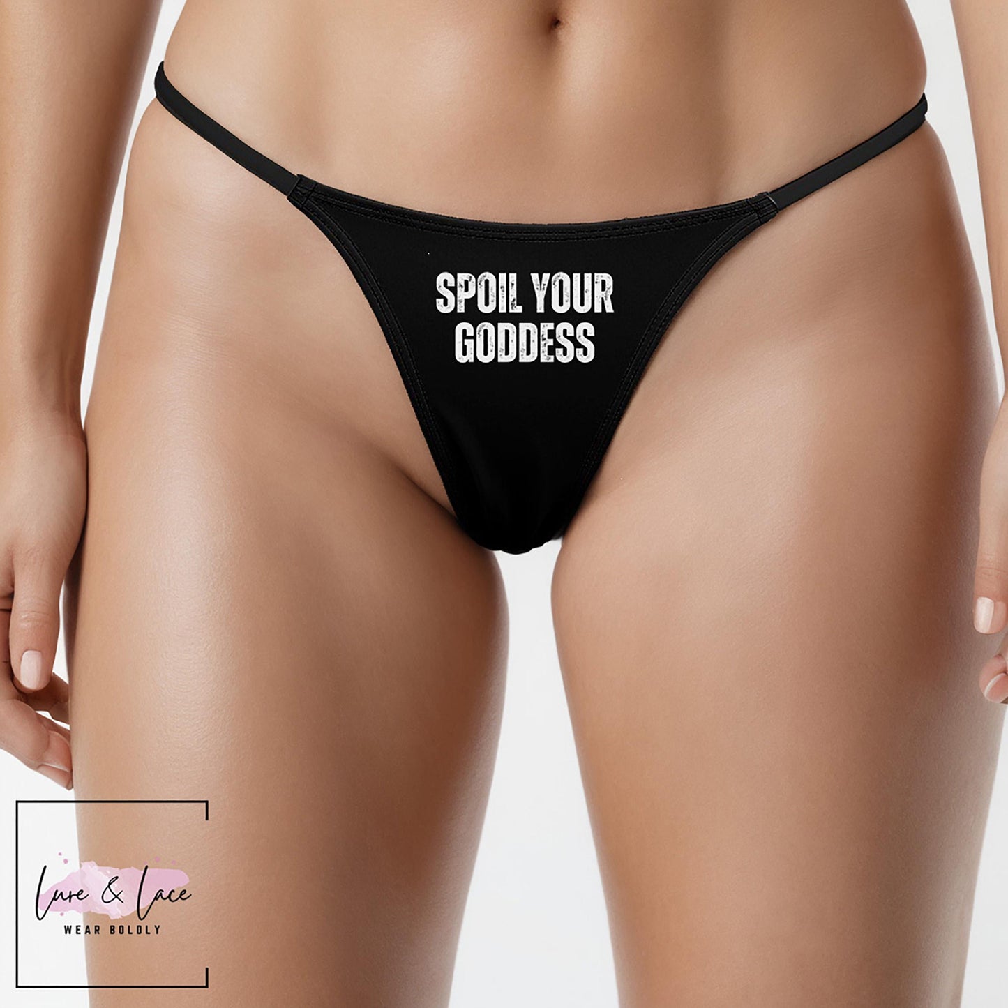 Spoil Your Goddess Sexy Thong, Femme G-String, Naughty Lingerie Panties, Date Night Underwear