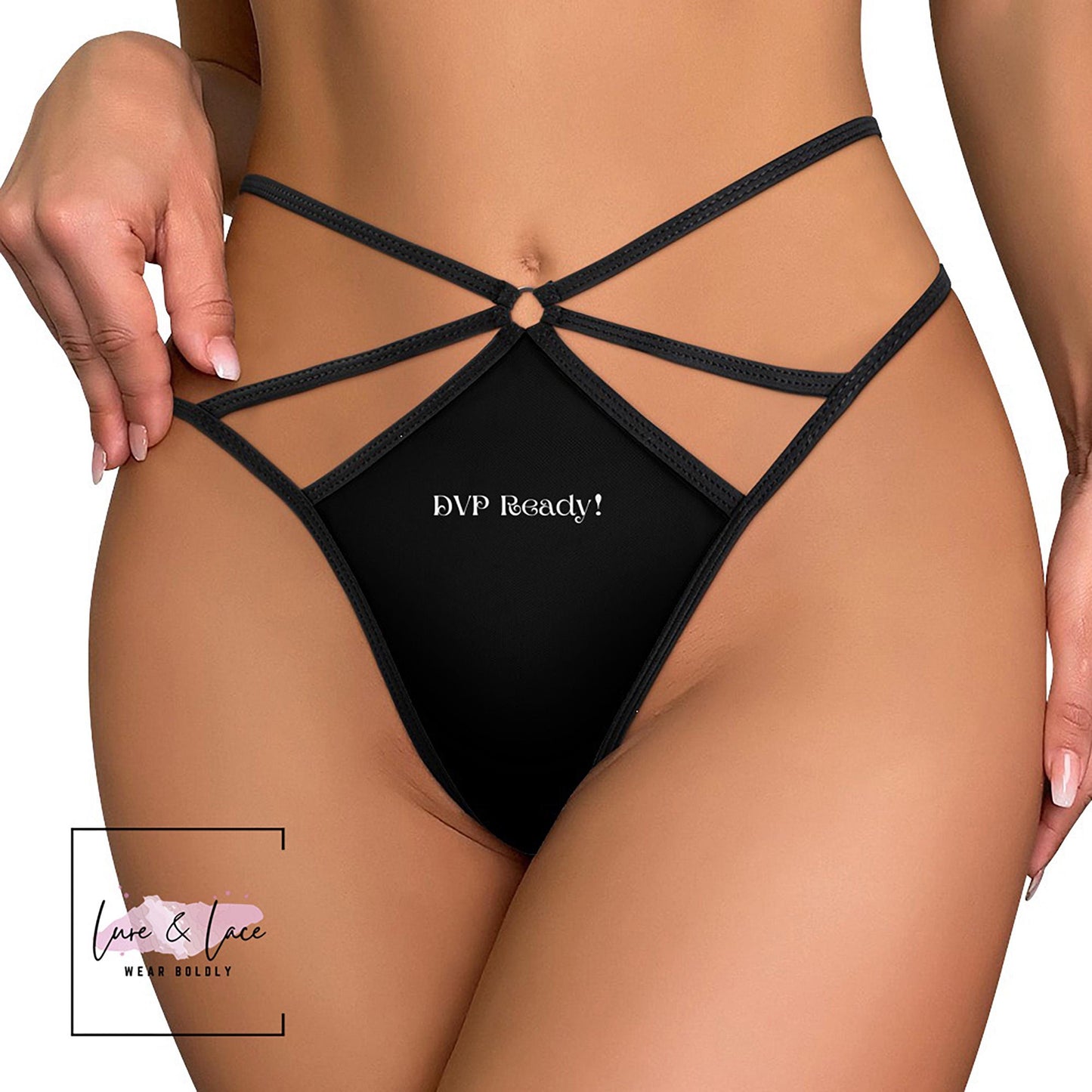 DVP Ready Sexy Strappy Thong G-String, Naughty Couple Lingerie Panties, Date Night Underwear Surprise