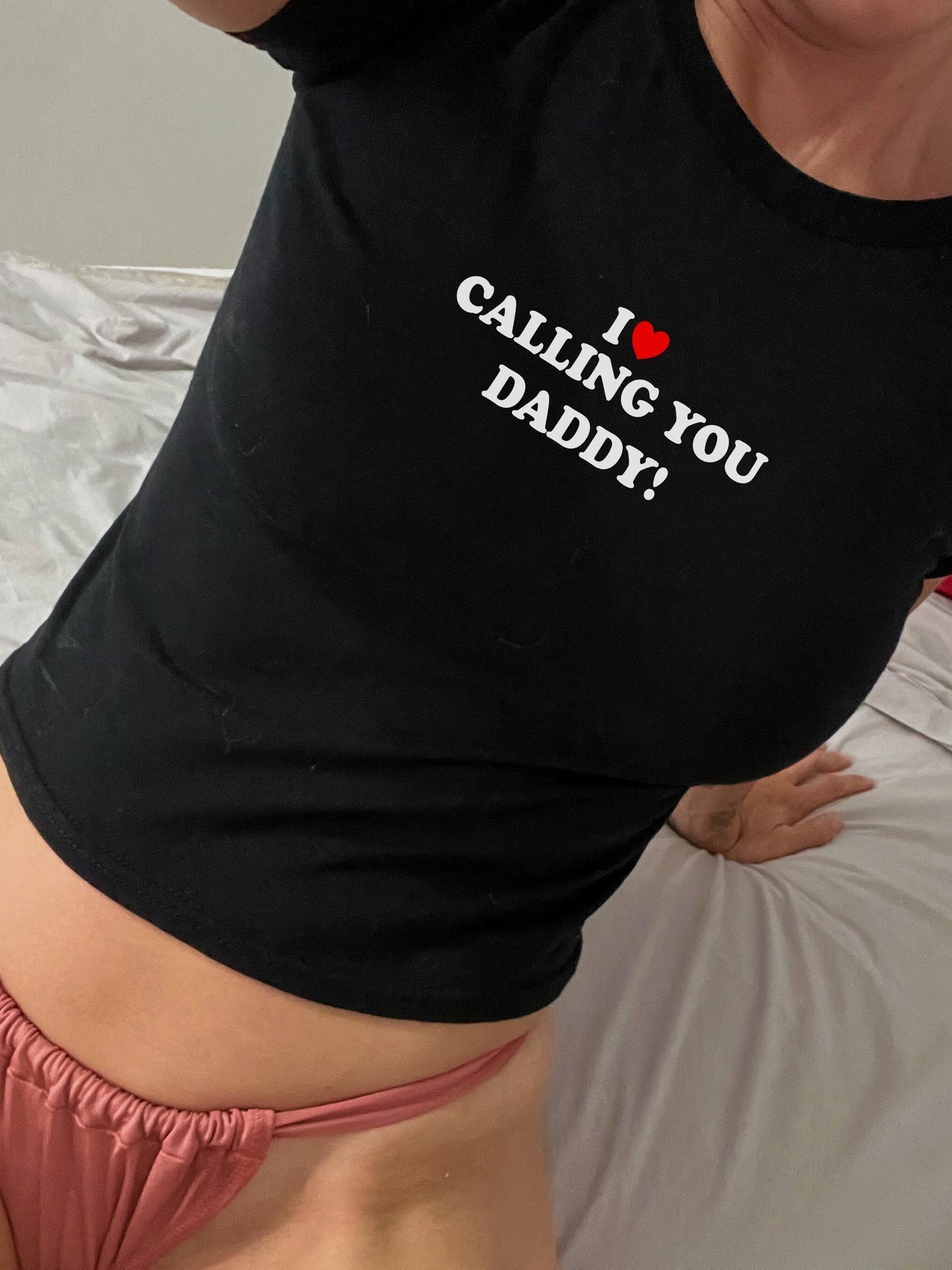 I love Calling you daddy Sexy Y2k cute Tshirt, Yes Daddy Crop top tshirt, Daddy's Good Girl, DDGL, BDSM Roleplay Sex, Gift Idea for her