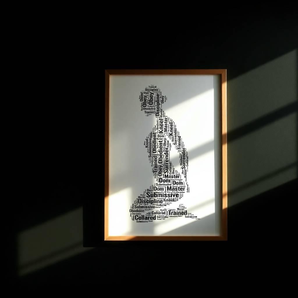 Kneeling Submissive Poster BDSM Wall Art, Kinky Submissive Decor, Femsub Quote Print, Sub Lifestyle Gift, Erotic Kink Art Print