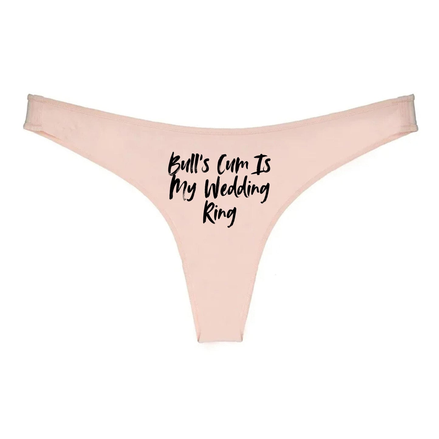 Bulls cum is my wedding ring Thong | Hotwife lifestyle QoS Panties, Sexy Gift Idea for Wife, Queen of Spades, cuck husband Underwear