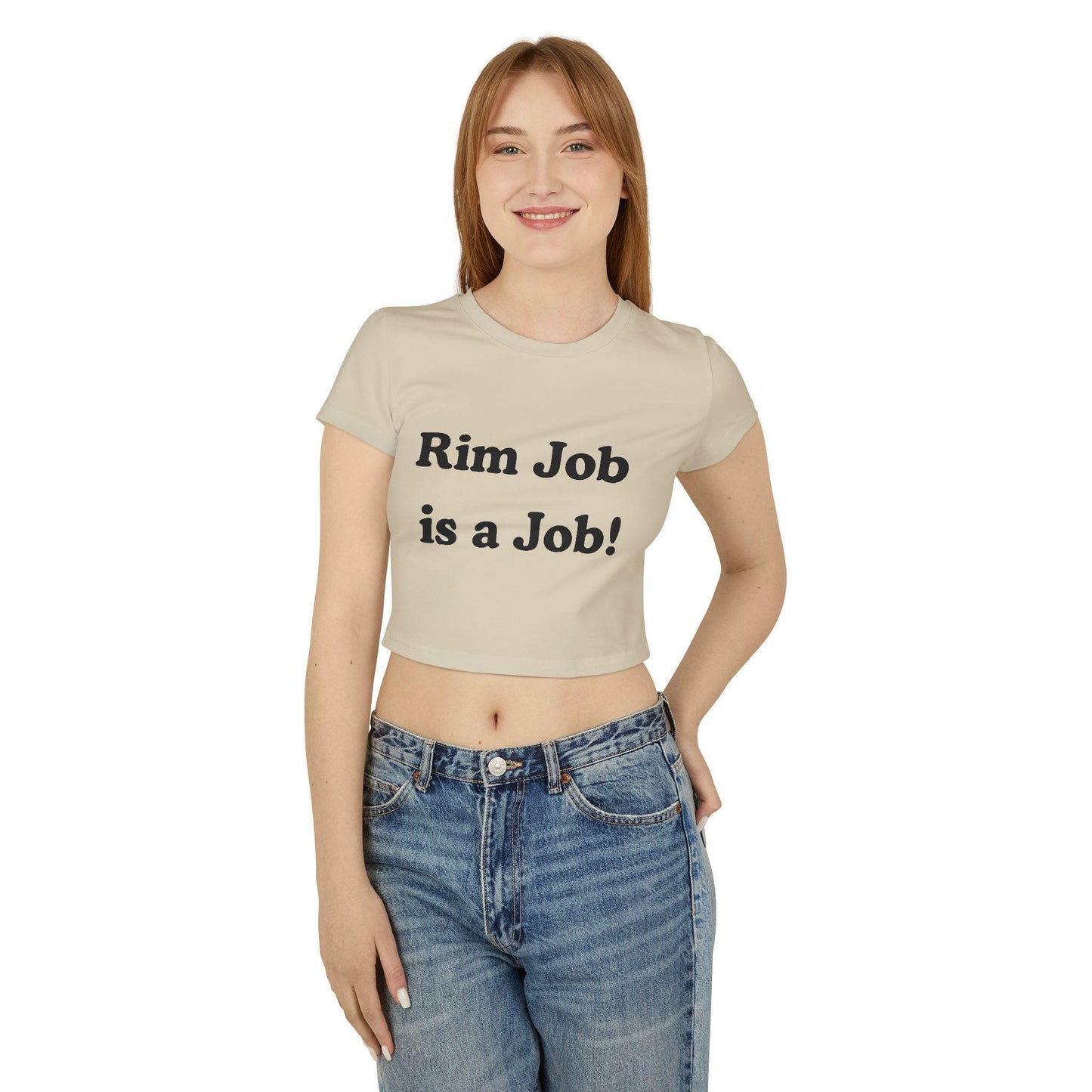 Rim Job Is a Job Baby Tee | Dirty Y2K Crop Top for Sluts, Slutty Funny Tee, Kinky Naughty Shirt for Her, Horny T-Shirt Aesthetic