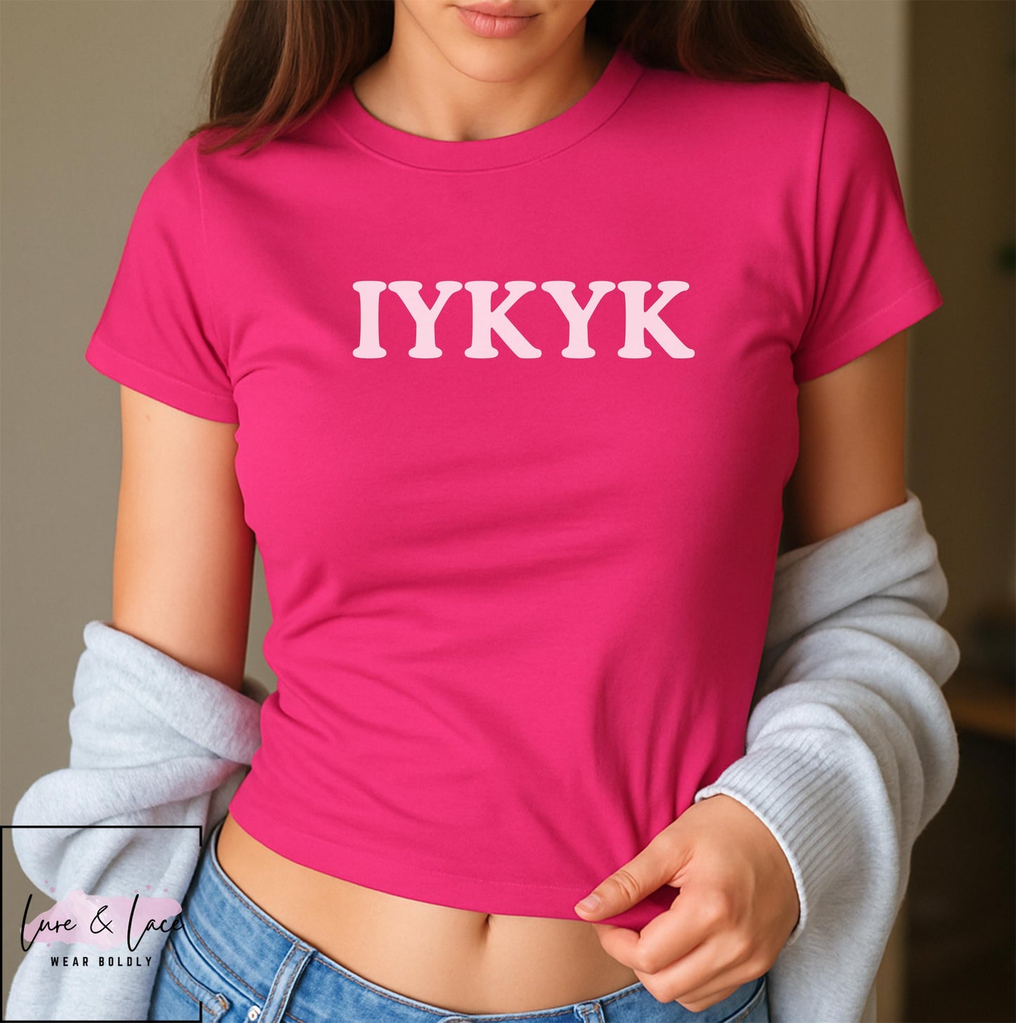 IYKYK Y2K Sexy Cute Baby Tee Crop Top, If you know you know Queen of Spades Swinger