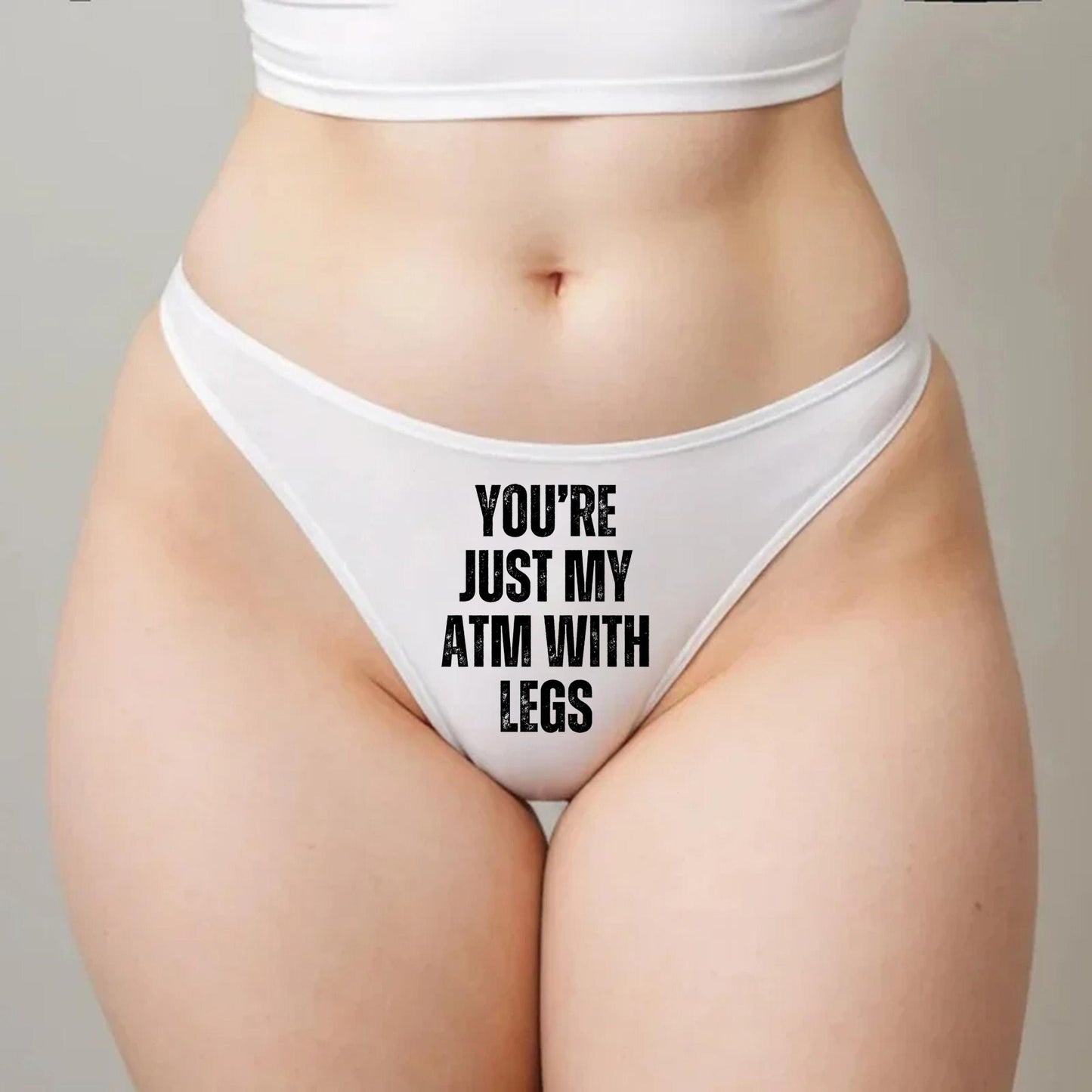 You are just my ATM with legs Thong | Hotwife lifestyle QoS Panties, Sexy Gift Idea for Wife, Queen of Spades, cuck husband Underwear