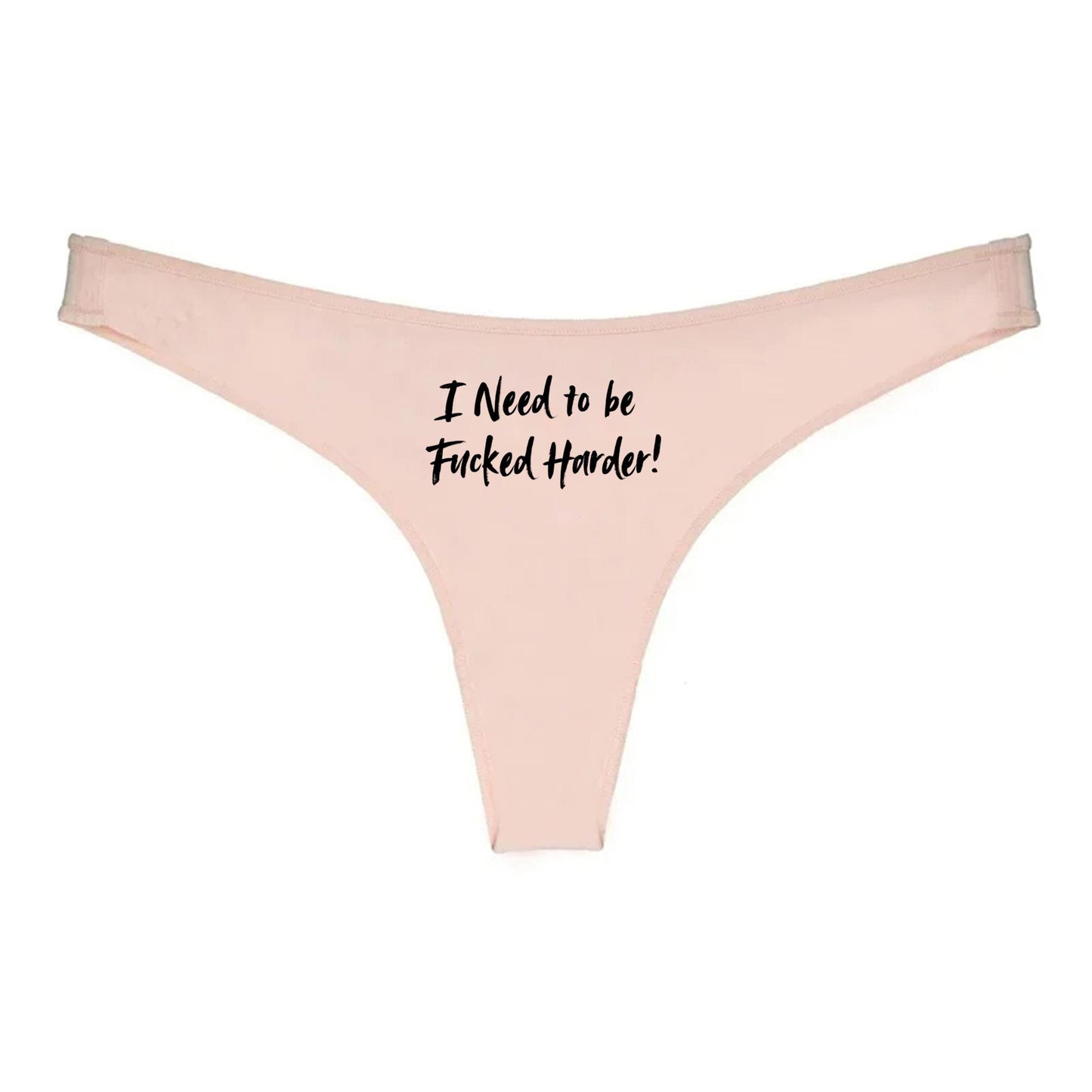 I need to be fucked harder Thong | Hotwife lifestyle QoS Panties, Cuck Sexy Gift Idea for Wife, Queen of Spades, Surprise Him Underwear
