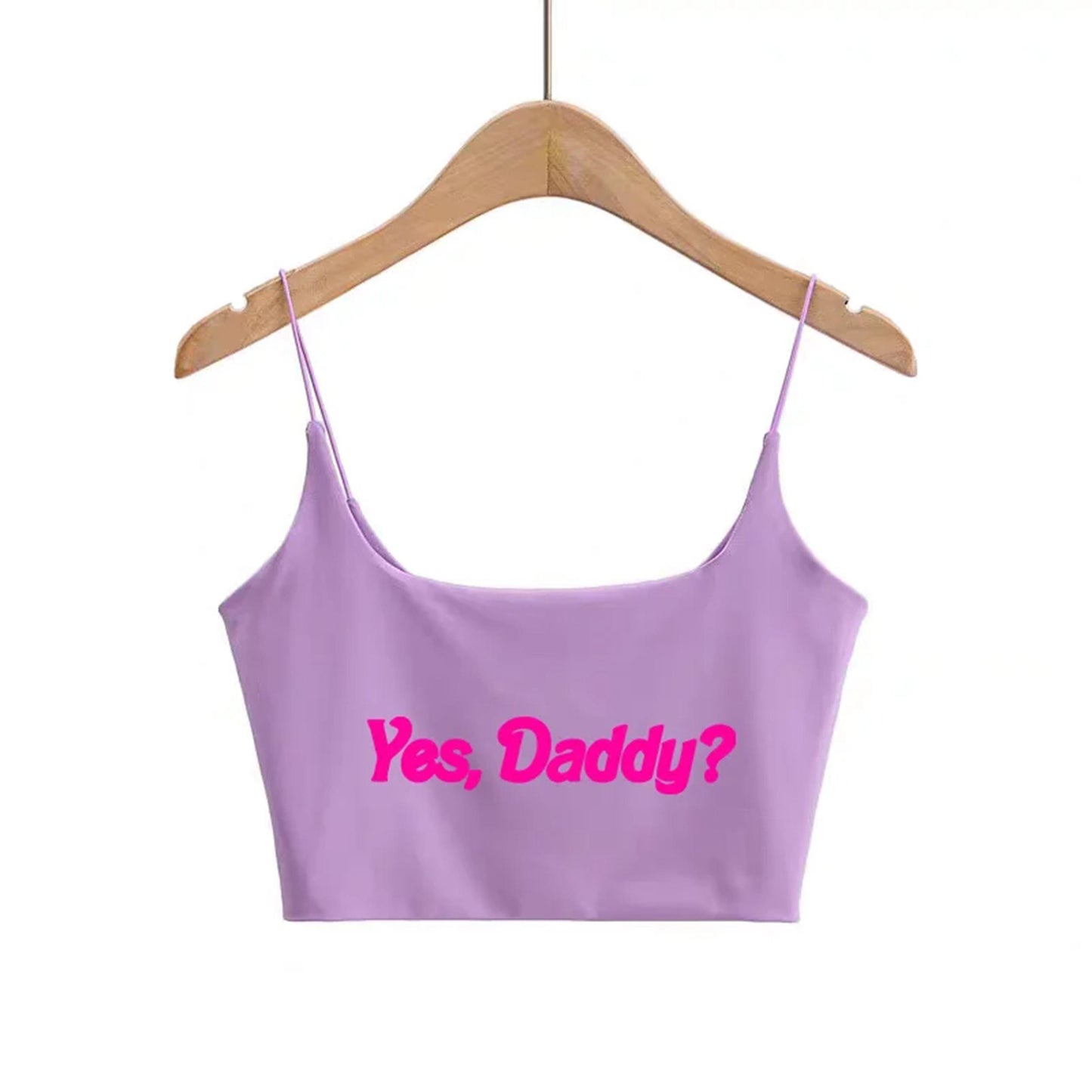 Yes daddy Cami Crop top Sexy | Sexy shirt baby girl , y2k DDGL roleplaying sex, Daddy's girl top, for Girlfriend Wife, Sex panties Daddy