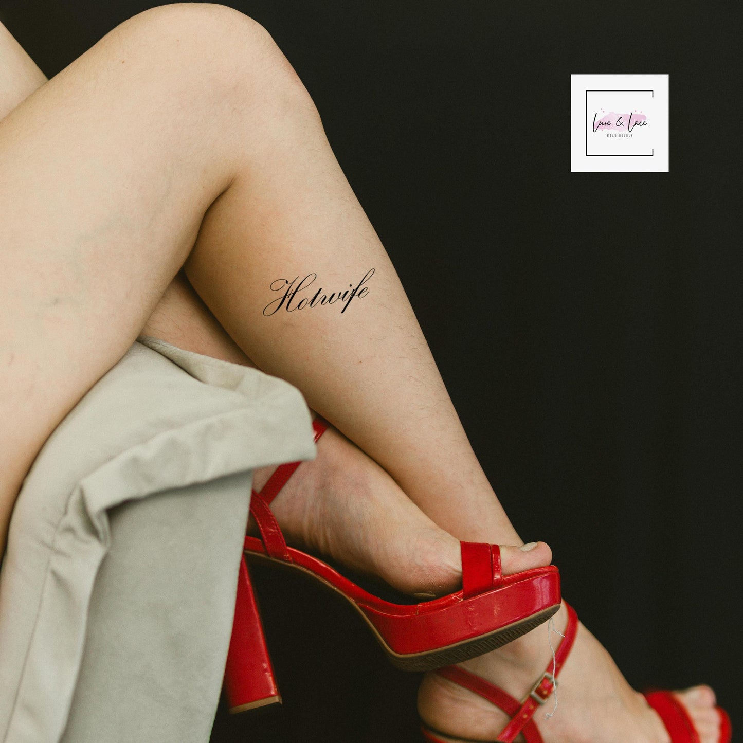 Queen of Spade Temporary QOS Tattoo| Hotwife Sexy Waterproof Tattoo, Wife Naughty fun, BBC Bull Cuck Swinger, Pineapple Sex, Gift idea