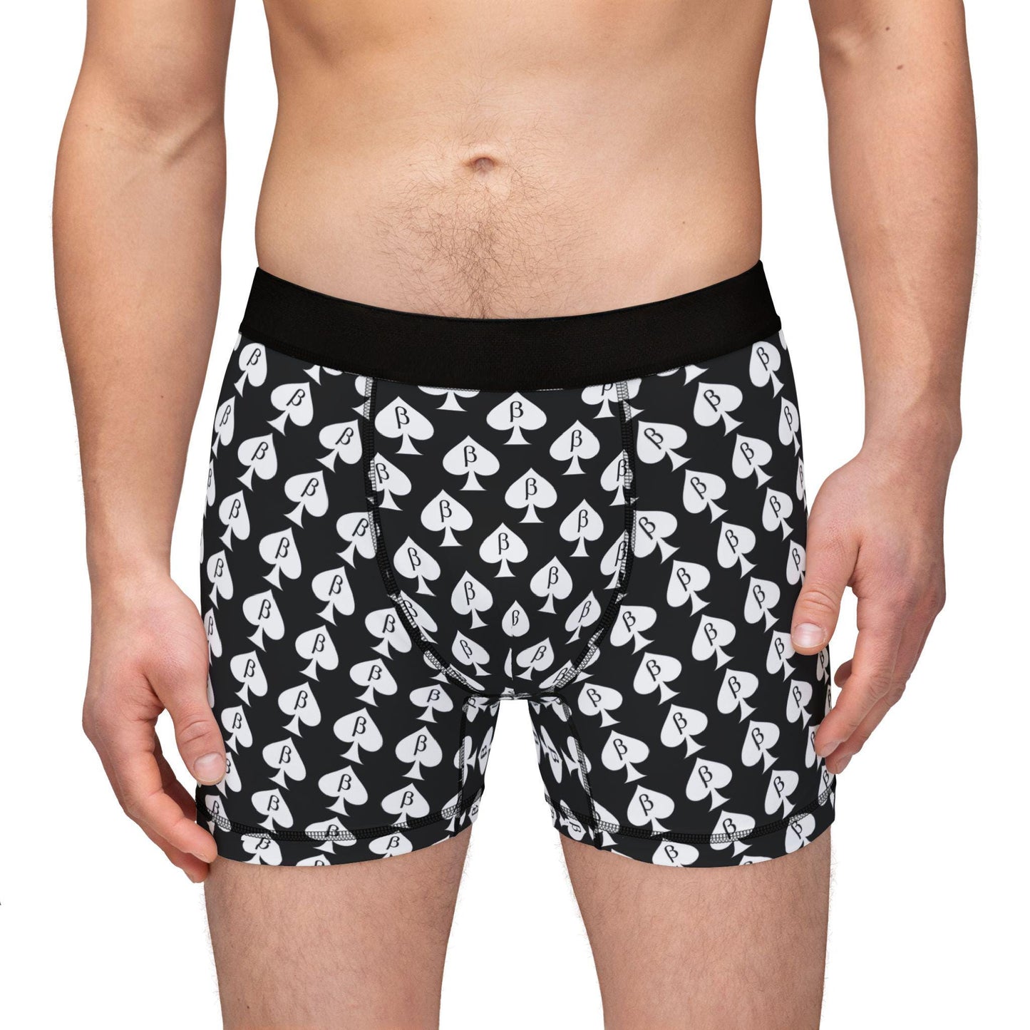 Cuckold Boxer Briefs | Sissy Beta Symbol Spade, Hotwife Lifestyle Underwear, Men Submissive Kink Gift, QOS Dom Sub Roleplay gift for him