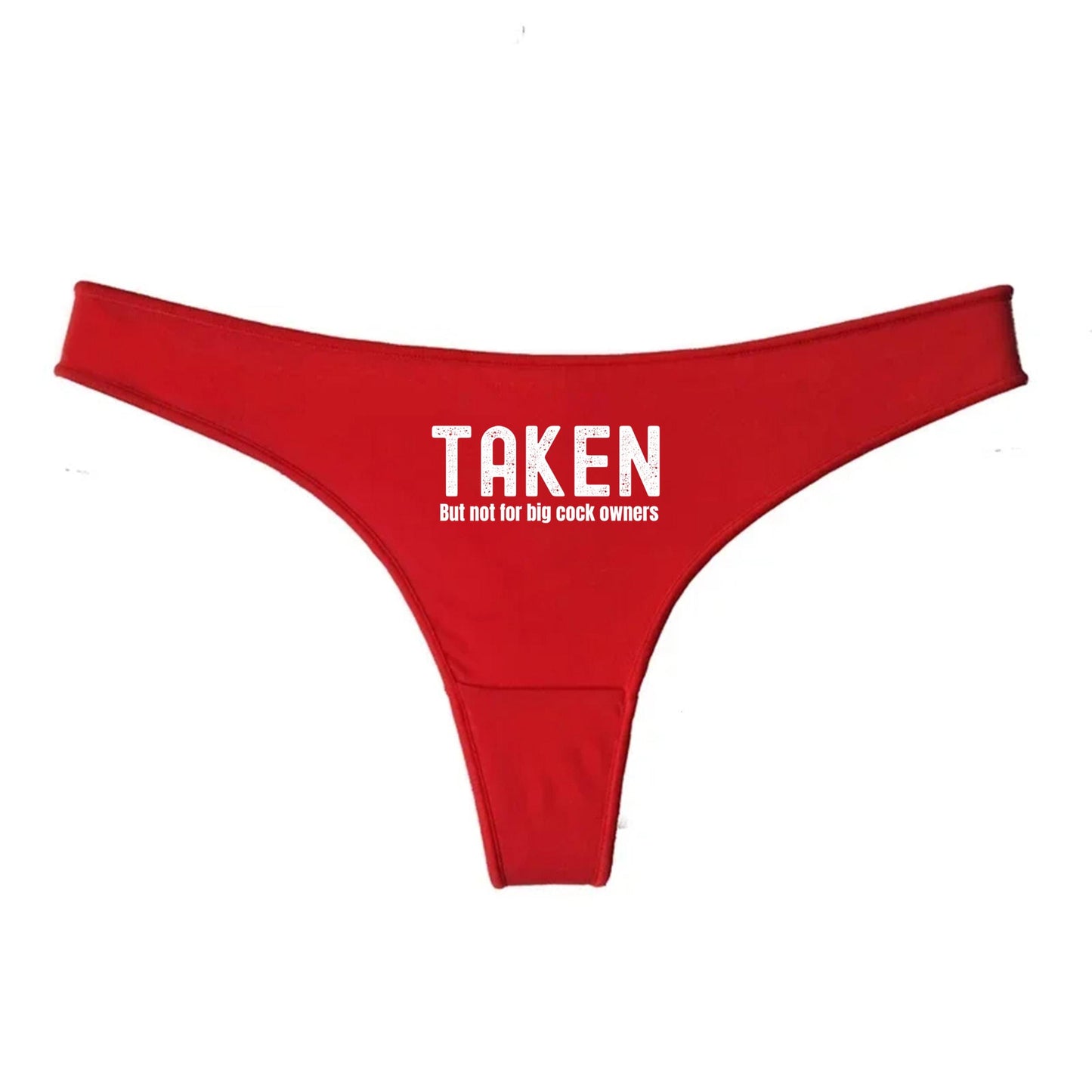 Taken But Not for Big Cock owner Thong | Hotwife lifestyle QoS Panties, Sexy Date Gift Idea for Wife, Queen of Spades, Surprise Underwear